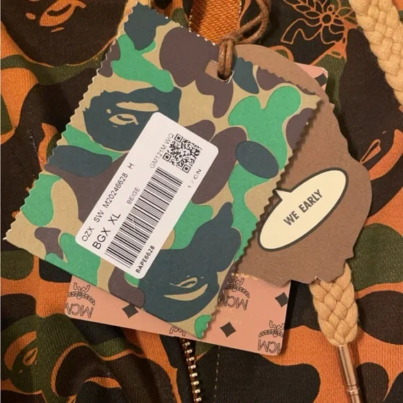 Bape x mcm hoodie new with tags